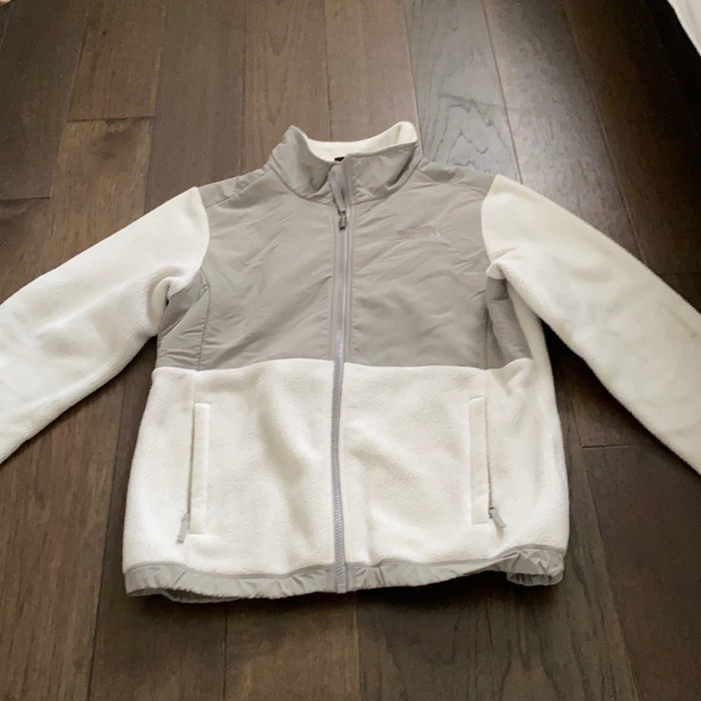 White north face sweater